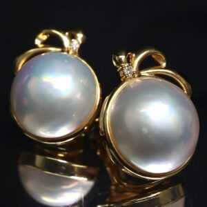 18k 買取相場 ｜貴金属 [TASAKI マベパール/天然ダイヤモンドイヤリング]を買取しました。【真珠買取リパール】