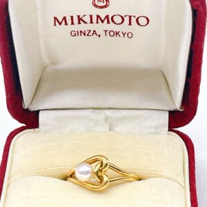 18金 指輪 相場 ｜アコヤ真珠[ミキモト イエローゴールド K18YG K18 18金 パール リング 指輪 2.7g 12号 4.6mm]を買取しました。【真珠買取リパール】