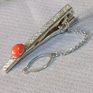 リング 付き ネクタイ ｜珊瑚[SILVER/850・ビンテージ/珊瑚付ネクタイピン★ 刻印]を買取しました。【真珠買取リパール】