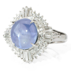 スターサファイア 値段 ｜サファイア[リング 指輪 スターサファイア 8.19ct ダイヤモンド 0.98ct プラチナ Pt900 14.5号]を買取しました。【真珠買取リパール】