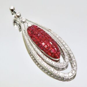 ルビー ペンダントトップ メンズ ｜ルビー[K18 4.50/0.70ct 天然ルビー/天然ダイヤモンド ペンダントトップ]を買取しました。【真珠買取リパール】