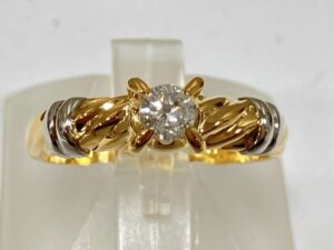 k18 pt900 ｜ダイヤモンド[K18 Pt900 ダイヤモンド 0.20ct  2.5g リング]を買取しました。【真珠買取リパール】