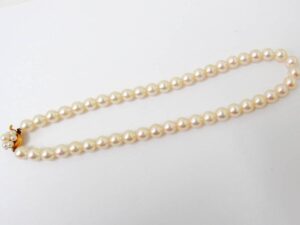 18 金 ネックレス 中古 ｜貴金属[TASAKI パールネックレス K18 本真珠 約7.5mm-8mm]を買取しました。【真珠買取リパール】