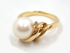 真珠 指輪 買取 ｜アコヤ真珠[TASAKI / 刻印 K18 002 / パールリング]を買取しました。【真珠買取リパール】