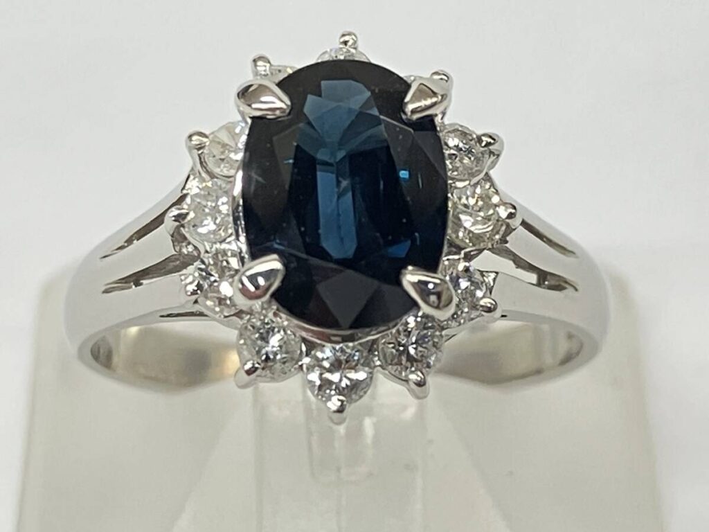 pt850 買取価格｜サファイア[Pt850 プラチナリング ブルーサファイア1.34ct／ダイヤモンド0.37ct]を買取しました。【真珠買取リパール】