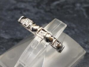 プラチナリング 相場 ｜ダイヤモンド[MIKIMOTO ペルリータ Pt900 ダイヤモンドハートリング]を買取しました。【真珠買取リパール】