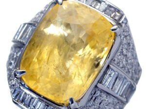 イエローサファイア 価値｜サファイア[イエローサファイア23.764ct Pt900リング]を買取しました。【真珠買取リパール】