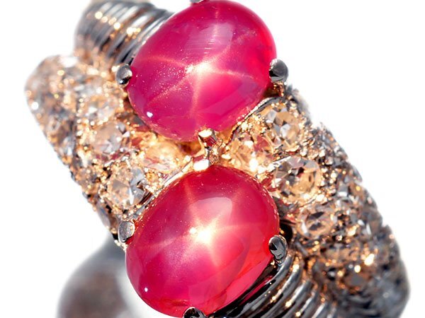 スター ルビー 買取価格 ｜ルビー[スタールビー＆ダイヤモンド K14WGリング]を買取しました。【真珠買取リパール】