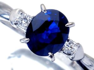 プラチナ 900 買取価格 田中 貴金属 ｜サファイア[ブルーサファイア1.32ct＆ダイヤ0.10ct Pt900リング]を買取しました。【真珠買取リパール】
