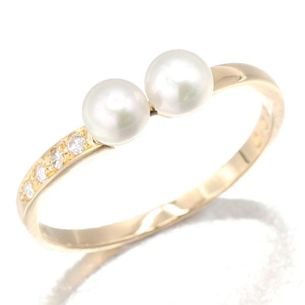 k18pg 相場 ｜アコヤ真珠[TASAKI パール ダイヤモンド K18PG リング 12号 D0.03ct ピンクゴールド750 ]を買取しました。【真珠買取リパール】