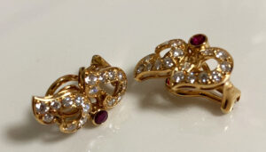 一粒ダイヤ イヤリング おすすめ ｜ルビー[CHAUMET PARIS ルビー & ダイヤモンド イヤリング 750/K18YG]を買取しました。【真珠買取リパール】