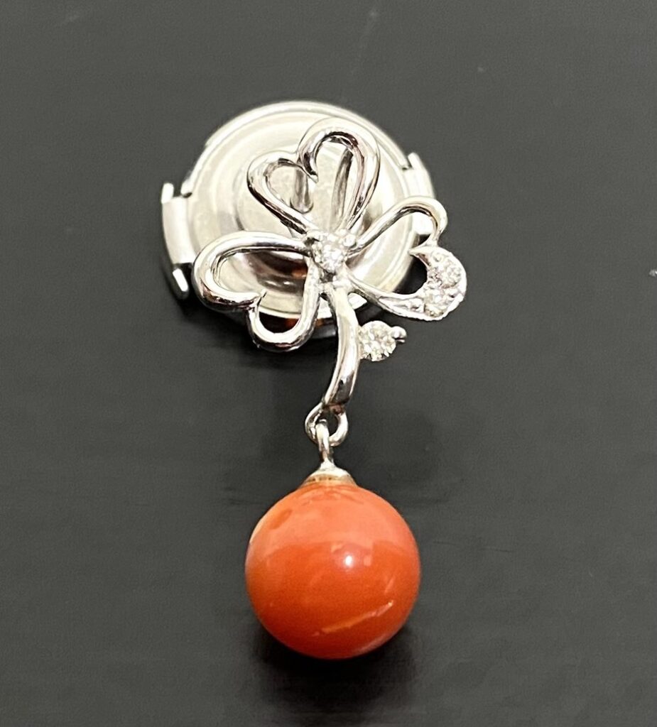 赤珊瑚 価値 ｜珊瑚[MIKIMOTO ブローチ 赤珊瑚]を買取しました。【真珠買取リパール】