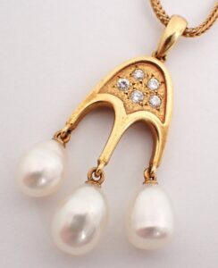 金価格 18金 ｜貴金属 [MIKIMOTO あこや真珠 ネックレス パール K18YG 6.6g]を買取しました。【真珠買取リパール】