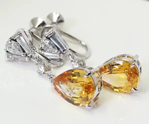 イエロー サファイア 相場 ｜サファイア[ミキモト イエローサファイア K18WG ダイヤモンドイヤリング]を買取しました。【真珠買取リパール】