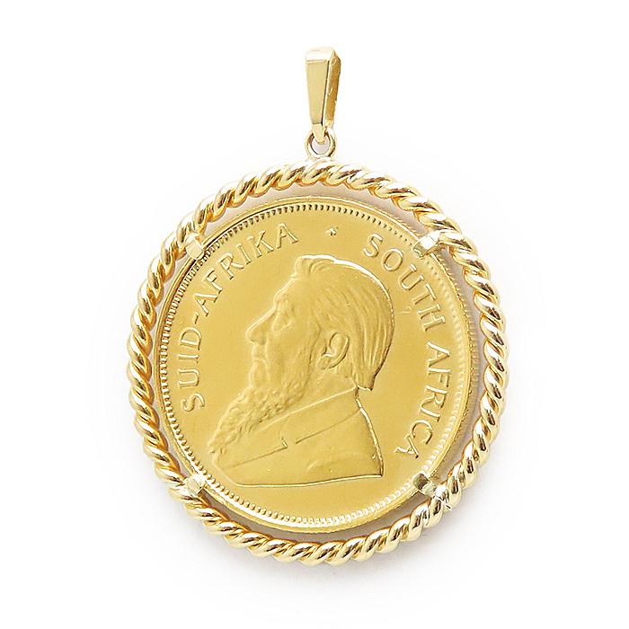 クルーガー 買取 ｜貴金属[クルーガーランドコイン 1/2 オンス 21.3g K22 枠 K18 金貨 ペンダントトップ]を買取しました。【真珠買取リパール】