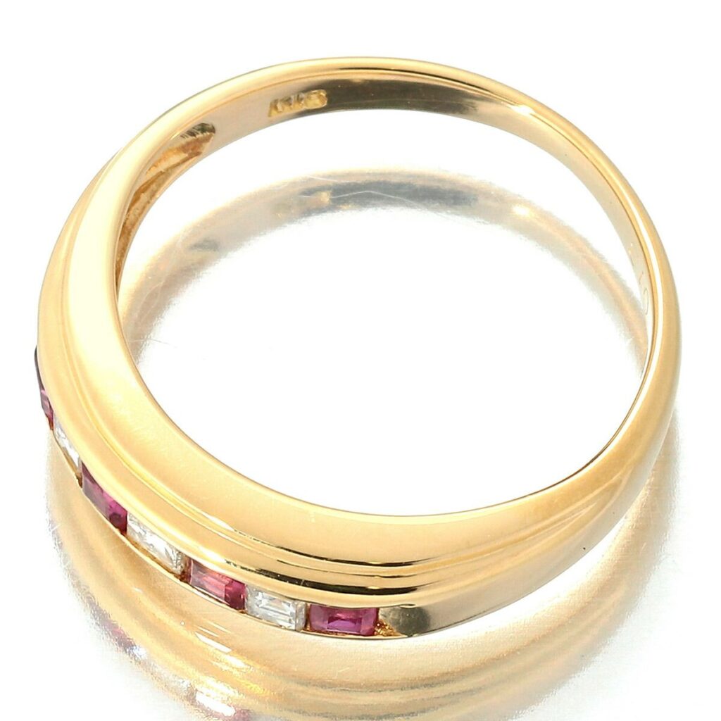 イエローダイヤモンド 1カラット 価格 ｜ダイヤモンド[ルビー 0.21ct ダイヤモンド イエローゴールド K18YG リング 指輪 7号]を買取しました。【真珠買取リパール】