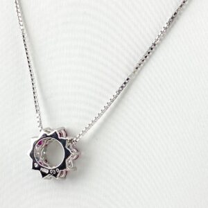 プラチナ850 相場 ｜ダイヤモンド[タサキ TASAKI ルビー デザインネックレス プラチナ ペンダント メレダイヤ ダイヤモンド ネックレス Pt900 Pt850]を買取しました。【真珠買取リパール】