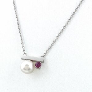 レッドベリル 買取 ｜貴金属[TASAKI プチバランスクラス ネックレス レッドベリル パール]を買取しました。【真珠買取リパール】