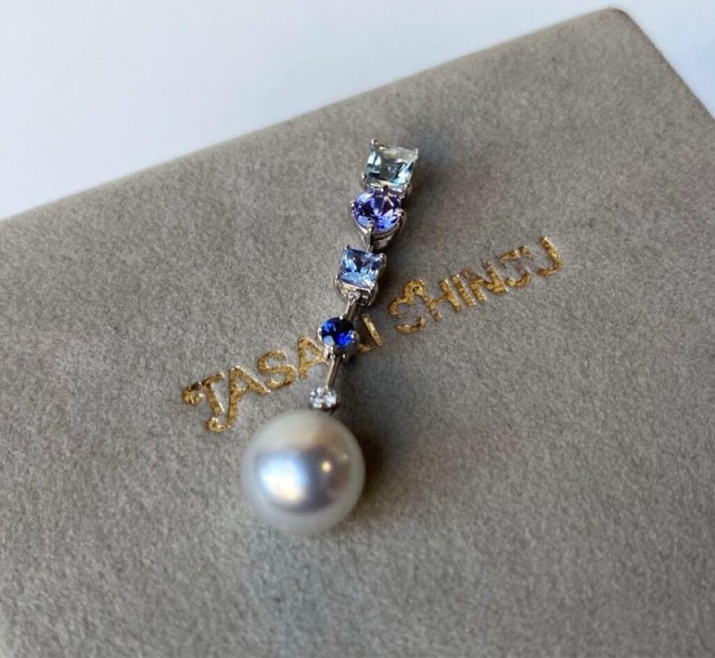 サファイア ネックレス 相場 ｜サファイア[タサキ　1Pパール　ダイヤモンド　サファイア　タンザナイト　ペンダント　k18]を買取しました。【真珠買取リパール】