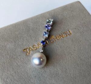 サファイア ネックレス 相場 ｜サファイア[タサキ　1Pパール　ダイヤモンド　サファイア　タンザナイト　ペンダント　k18]を買取しました。【真珠買取リパール】