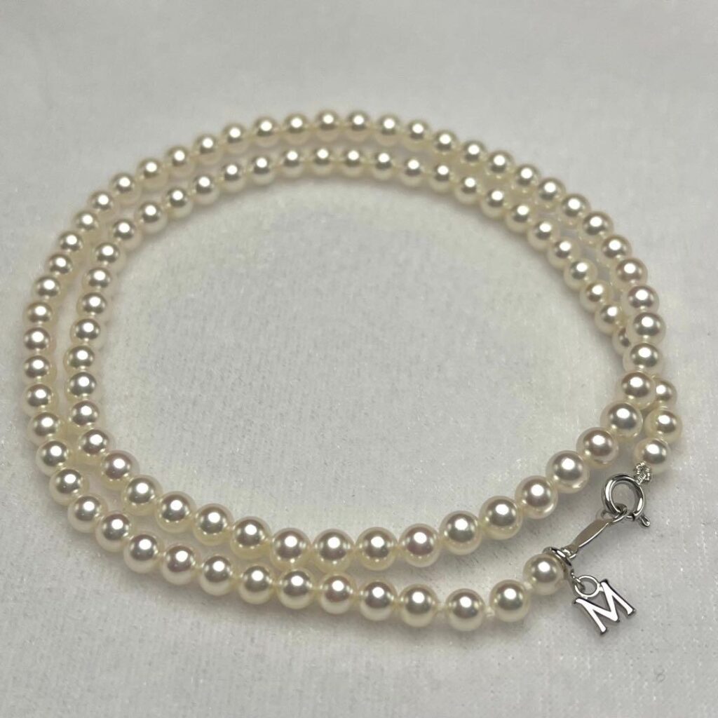 パール 買取 相場 ｜アコヤ真珠[ミキモト アコヤ真珠 ベビーパール ネックレス 4.0mm-4.5mm K18]を買取しました。【真珠買取リパール】