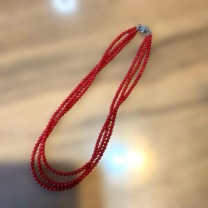 赤珊瑚 アクセサリー ｜珊瑚[赤珊瑚　3連ネックレス]を買取しました。【真珠買取リパール】