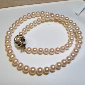 本真珠 買取 ｜真珠[タサキ アコヤ養殖 本真珠 パール ネックレス 6.5mm SILVER]を買取しました。【真珠買取リパール】