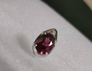 宝石 売るなら どこがいい ｜ルビー[ピアス（片耳）プラチナ、ダイヤモンドルビーorガーネット]を買取しました。【真珠買取リパール】
