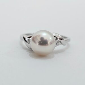 プラチナ買取価格pt900 ｜ダイヤモンド[1961 ミキモトパールダイヤリングPT900プラチナ11.5号8.1mm]を買取しました。【真珠買取リパール】