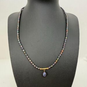 黒真珠 お祝いの席 ｜真珠[K18/黒真珠　ベビーパール　ネックレス]を買取しました。【真珠買取リパール】