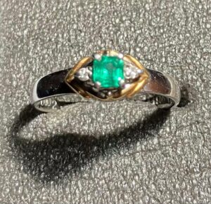 pt900 買取 ｜エメラルド[エメラルド　プラチナ900 Ｋ18]を買取しました。【真珠買取リパール】