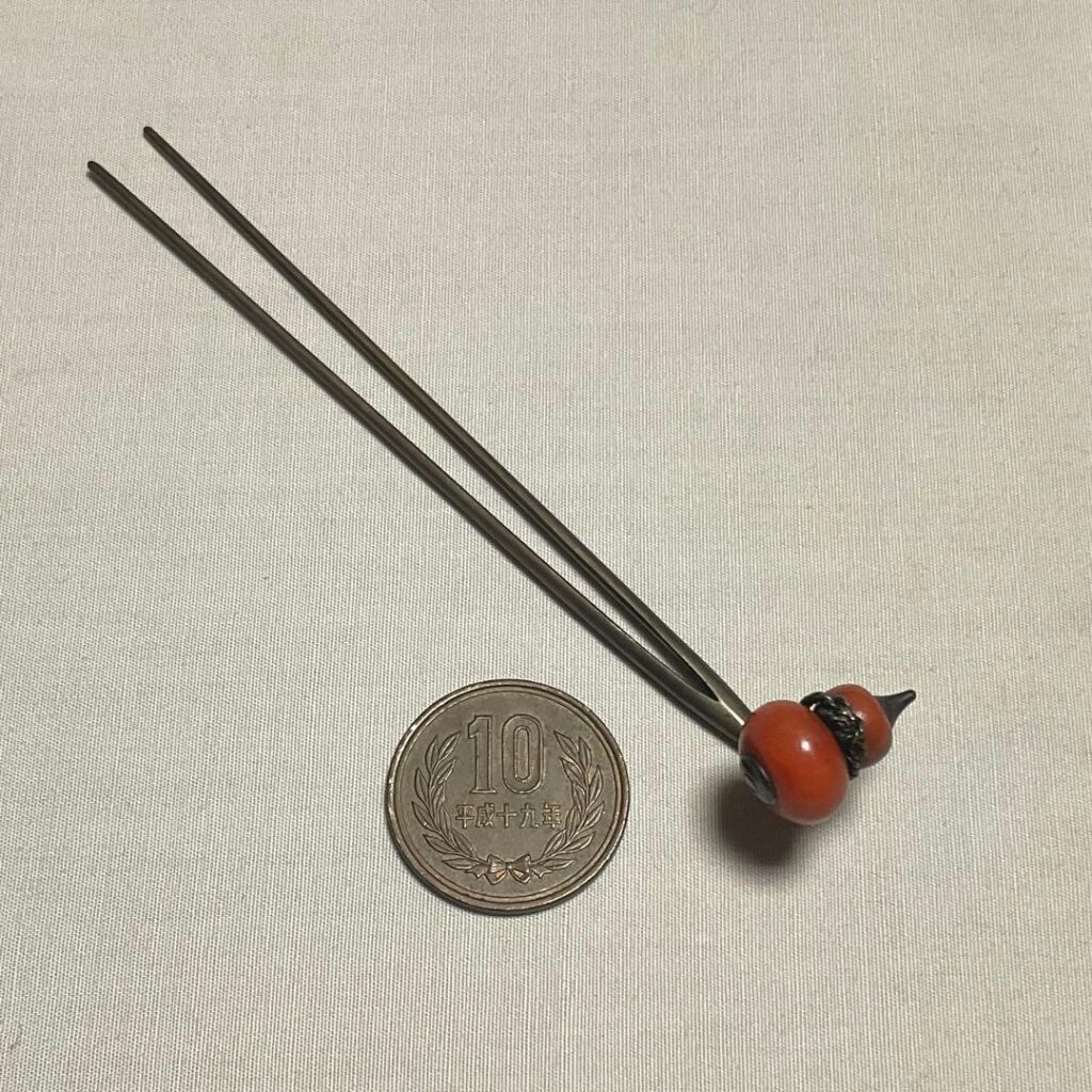 珊瑚 簪 ｜珊瑚[アンティーク かんざし 赤珊瑚 瓢箪 簪]を買取しました。【真珠買取リパール】