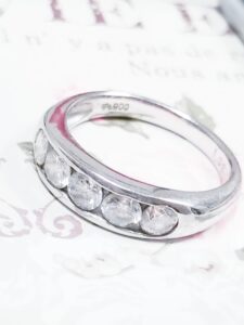 5連リング ｜真珠指輪[高品質 1カラット ダイヤモンド 5連 プラチナ900 約6g リング 約12号]を買取しました。【真珠買取リパール】