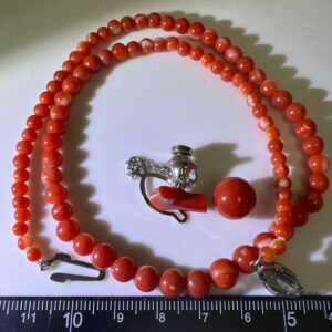 赤 珊瑚 ネックレス ｜珊瑚[本血赤珊瑚　玉ネックレス、玉等　21g]を買取しました。【真珠買取リパール】