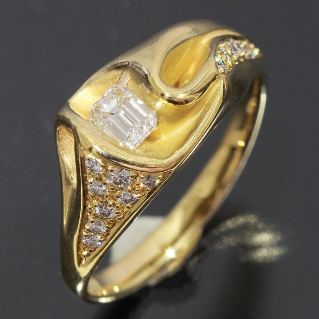 ダイヤモンド 指輪 ｜ダイヤモンド[ミキモト MIKIMOTO 指輪 14号 ダイヤ リング K18YG]を買取しました。【真珠買取リパール】