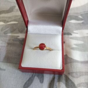 赤珊瑚 値段 グラム ｜珊瑚[k18yg 血赤珊瑚　　リング　サイズ13]を買取しました。【真珠買取リパール】