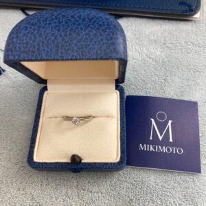 ダイヤ 0.4カラット 買取 ｜ダイヤモンド[MIKIMOTO ミキモト ダイヤモンド リング Pt950 0.41ct]を買取しました。【真珠買取リパール】