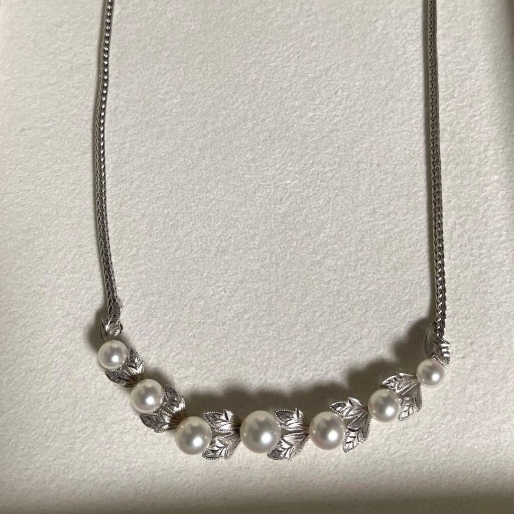 18金 喜平ネックレス 20g 買取相場 ｜アコヤ真珠[ミキモトK18デザインネックレス　アコヤパール]を買取しました。【真珠買取リパール】