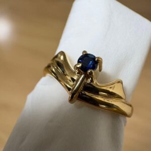 サファイア 指輪 買取 ｜サファイア[ジュエリーマキ　K18 天然ブルーサファイアリング　2.1g 10号]を買取しました。【真珠買取リパール】