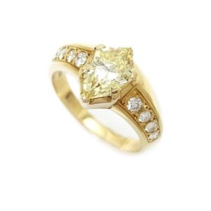 イエローダイヤモンド 金額 ｜ダイヤモンド [ミキモト イエローダイヤモンドリング 1.315ct K18YG]を買取しました。【真珠買取リパール】