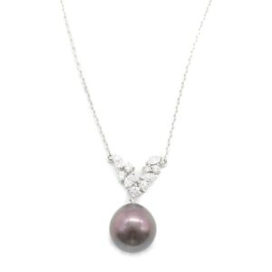 ブラックダイヤモンド 買取 ｜ダイヤモンド[MIKIMOTO ミキモト ブラックパール/ダイヤ ネックレス ネックレス]を買取しました。【真珠買取リパール】