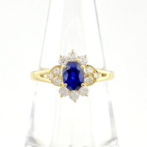 イエロー サファイア 価値 ｜サファイア[ミキモト MIKIMOTO サファイア デザインリング YG イエローゴールド 指輪 メレダイヤ リング 14.5号 K18]を買取しました。【真珠買取リパール】