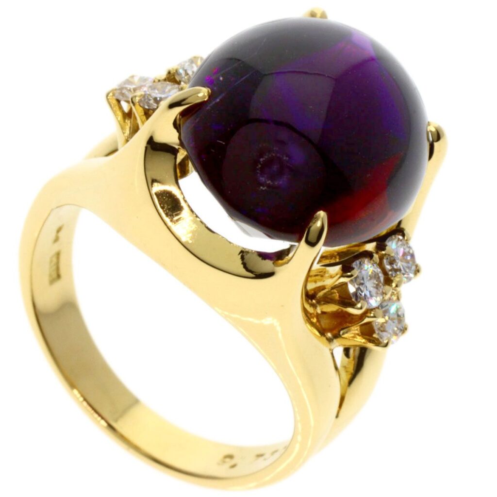 アメジスト 価値 ｜アメジスト[ミキモト アメジスト ダイヤモンド リング・指輪 K18YG]を買取しました。【真珠買取リパール】