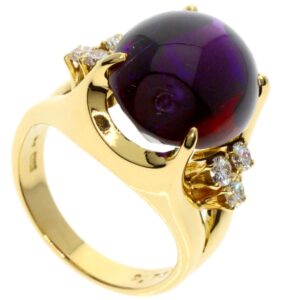 アメジスト 価値 ｜アメジスト[ミキモト アメジスト ダイヤモンド リング・指輪 K18YG]を買取しました。【真珠買取リパール】