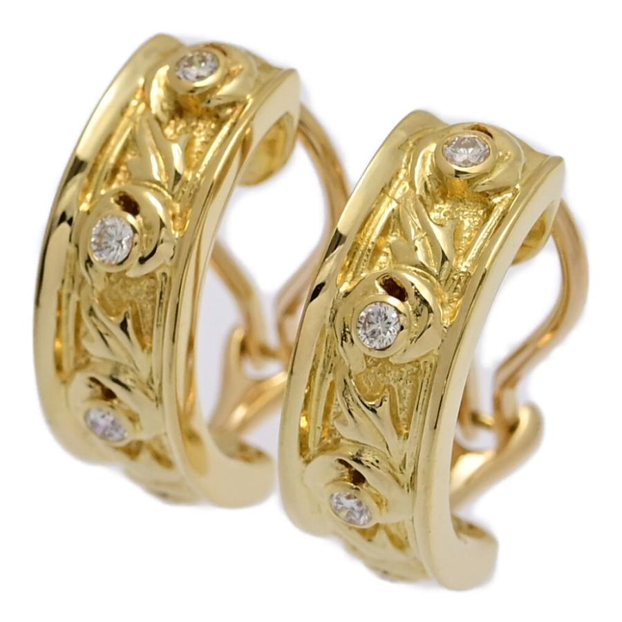 0.1カラット ダイヤ 値段 ｜ダイヤモンド[MIKIMOTO(ミキモト) K18YG イヤリング]を買取しました。【真珠買取リパール】