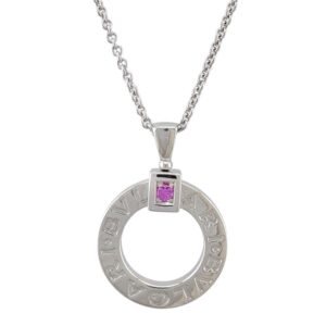 ブルガリ ピンク サファイア 廃盤 ｜サファイヤ[ブルガリ ネックレス K18WG ピンクサファイア]を買取しました。【真珠買取リパール】