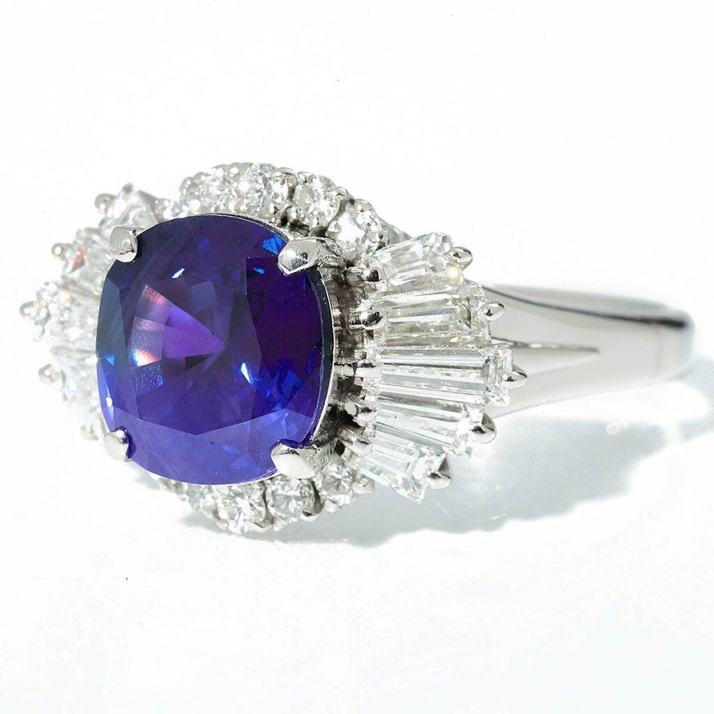 ダイヤ 1.5カラット 値段 ｜サファイア[サファイア 3.55ct ダイヤモンド 1.59ct プラチナ Pt900 リング 指輪 14号]を買取しました。【真珠買取リパール】
