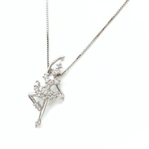 ダイヤ 0.7カラット 買取価格 ｜ダイヤモンド[タサキ TASAKI ドールモチーフ デザインネックレス WG ホワイトゴールド ペンダント メレダイヤ 人形 ネックレス K18 WG]を買取しました。【真珠買取リパール】