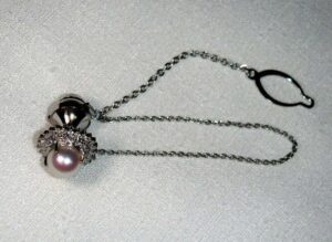 ネクタイピン 花珠真珠 買取 ｜ダイヤ パールタイピン 8.8g