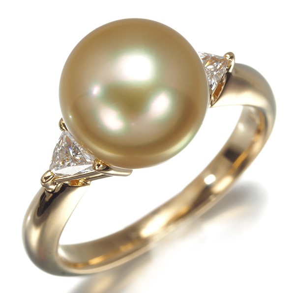 指輪 ゴールデンパール 買取 ｜タサキ ダイヤ パールリング